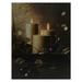 Northlight Shimmering Gold Glittered Candles Lighted Christmas Canvas Wall