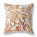 Amrita Sen Watercolor Lilac Bulb Broadcloth Indoor Outdoor Double Sided Cushion Zippered Red PeachCream