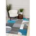 Luxe Weavers Modern Trendz Collection Turquoise 8x11 Geometric Area Rug - 4954 Turquoise 8x11