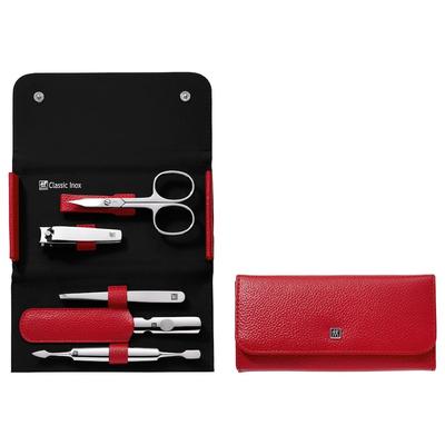 ZWILLING - Maniküre Pediküre Set 5tlg. mit Nagelknipser, Leder, rot Nägel kürzen 1 ct