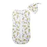Newborn Baby Cotton Zipper Swaddle Blanket Wrap Sleeping Bag Sleepsacks 0-6M