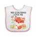 Inktastic My Cousins Love Me- Little Fox Boys or Girls Baby Bib