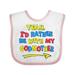 Inktastic Yeah I d Rather Be with My Godmother in Red Yellow and Blue Boys or Girls Baby Bib