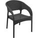 Panama Resin Wickerlook Dining Arm Chair Dark Gray - Pack of 2