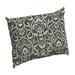 Arden Selections Outdoor Cushion Pillow Back 17 x 23 Black Aurora Damask