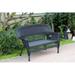 Jeco W00207-L Black Wicker Patio Love Seat