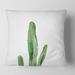 Designart 'Green Cactus South Western Plant Botanical Detail' Tropical Printed Throw Pillow