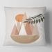 Designart 'Abstract Sun and Moon In Mountains II' Modern Printed Throw Pillow