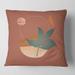 Designart 'Tropical Leaf Silhouettes and Shapes III' Modern Printed Throw Pillow