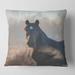 Designart 'Portrait Of A Horse On An Autumn Morning' Farmhouse Printed Throw Pillow