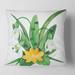 Designart 'Snowdrops and Erantis VIntage Flowers' Traditional Printed Throw Pillow