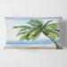 Designart 'Palm Tree At The Beach Resort' Nautical & Coastal Printed Throw Pillow