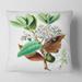 Designart 'Vintage Plant Life XXVIII' Traditional Printed Throw Pillow