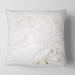 Designart 'Minimalistic Gold Linear Set Of Mountains & Clouds' Modern Printed Throw Pillow