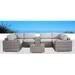 Cup Table 10 Piece Rattan Sectional Seating Group