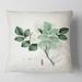 Designart 'Vintage Blossoming Flower IV' Farmhouse Printed Throw Pillow