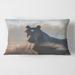 Designart 'Portrait Of A Horse On An Autumn Morning' Farmhouse Printed Throw Pillow