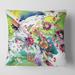 Designart 'Vibrant Wild Spring Leaves and Wildflowers X' Modern Printed Throw Pillow