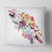 Designart 'Bouquet With Wildglowers and Berries' Traditional Printed Throw Pillow