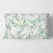 Designart 'Tropical Green Leaves In Summer Times II' Tropical Printed Throw Pillow