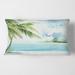 Designart 'Palm Beach Resort At Dawn I' Nautical & Coastal Printed Throw Pillow