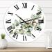 Designart 'Christmas Bouquet With Eucalyptus Branches' Traditional wall clock