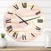 Designart 'Pastel Abstract With Pink Beige & Yelllow Spots' Modern wall clock