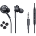 OEM InEar Earbuds Stereo Headphones for Sony Xperia XA1 Ultra Plus Cable - Designed by AKG - with Microphone and Volume Buttons (Black)