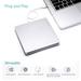 USB External Slot in DVD CD Drive Burner for Apple MacBook Air Pro Color:Silver