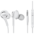 OEM InEar Earbuds Stereo Headphones for LG Optimus L7 II P710 Plus Cable - Designed by AKG - with Microphone and Volume Buttons (White)