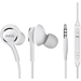 OEM InEar Earbuds Stereo Headphones for alcatel Pixi 3 (7) Plus Cable - Designed by AKG - with Microphone and Volume Buttons (White)