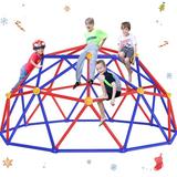 Zupapa 2023 Upgraded Dome Climber with 2-Year Warranty Decagonal Geo Jungle Gym Supporting 735LBS with Much Easier Assembly a Lot of Fun for Kids(10FT Purple)