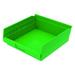 ZORO SELECT 30170GREENBLANK Shelf Storage Bin, Green, Plastic, 11 5/8 in L x 11