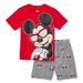 Disney Matching Sets | 3/$25 Disney Mickey Mouse Shorts Outfit | Color: Gray/Red | Size: 2tb