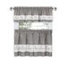 Live, Love, Laugh Window Curtain Tier Pair and Valance Set - 58x36 by Achim Home Décor in Grey