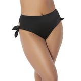 Plus Size Women's Bow High Waist Brief by Swimsuits For All in Black (Size 24)