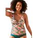 Plus Size Women's Keyhole Underwire Tankini Top by Swimsuits For All in Summer Tropic (Size 18)