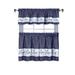 Live, Love, Laugh Window Curtain Tier Pair and Valance Set - 58x36 by Achim Home Décor in Navy