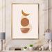 East Urban Home Moon & Sun Shapes in Retro Terracotta Tones I - Floater Frame Drawing Print on Canvas Metal | 40 H x 30 W x 1.5 D in | Wayfair