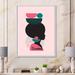 East Urban Home Ethnic Geometric Silhouette of Afro American II - Floater Frame Drawing Print on Canvas Metal in Pink | Wayfair