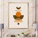 East Urban Home Abstract Sun & Moon in Earth Tones - Floater Frame Drawing Print on Canvas Canvas, in Brown/Green | 20 H x 12 W x 1 D in | Wayfair