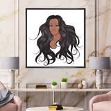 East Urban Home Portrait of African American Woman XV - Graphic Art on Canvas Canvas, Wood in White | 36 H x 36 W x 1 D in | Wayfair