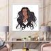 East Urban Home Portrait of African American Woman XV - Graphic Art on Canvas Canvas, Wood in Black/Brown | 30 H x 30 W x 1 D in | Wayfair