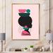 East Urban Home Ethnic Geometric Silhouette of Afro American II - Floater Frame Drawing Print on Canvas Canvas, in Pink | Wayfair