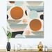 East Urban Home Retro Shapes w/ Abstract Suns & Moons I - Wrapped Canvas Graphic Art Canvas in Blue/Brown | 30 H x 30 W x 1 D in | Wayfair