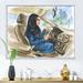 East Urban Home Arabian Woman Driving a Car I - Painting on Canvas Metal in Blue/Gray | 24 H x 32 W x 1 D in | Wayfair