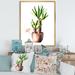 East Urban Home Yucca Tree In The Ceramic Flower Pot - Floater Frame Print on Canvas Metal in Green | 32 H x 24 W x 1 D in | Wayfair