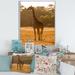 East Urban Home African Giraffe in the Wild II - Photograph on Canvas Metal in Brown | 40 H x 30 W x 1 D in | Wayfair