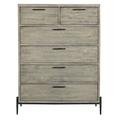 Birch Lane™ Astell 6 Drawer Chest Wood in Black/Brown/Gray | 58.75 H x 43.75 W x 19 D in | Wayfair 4294394AF3B340FB92F6CB4554A772A6