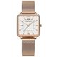 Quartz Watches for Women Rose Gold/Silver Mesh Stainless Steel Strap Casual Waterproof Wrist Watch for Ladies with Square Dial (White-Gold)